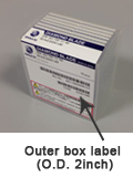 Location displayed:Outer box label（O.D. 2inch）